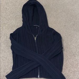Brandy Melville Navy Blue zip up